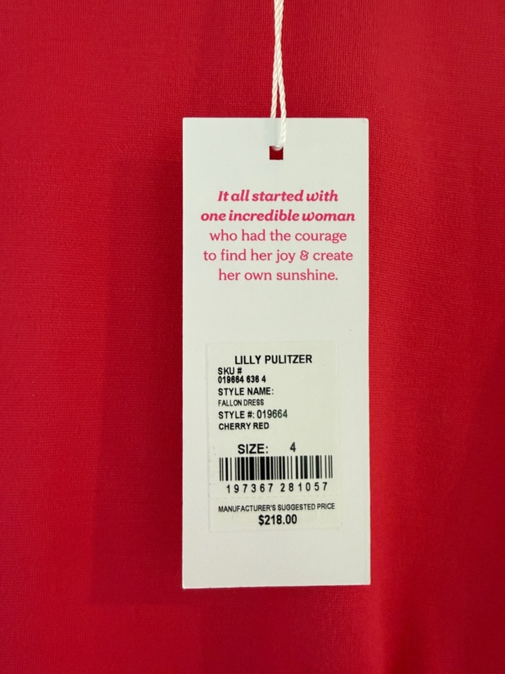 Lilly Pulitzer Coral-Red Short Sleeve Mini Dress - Picture 4 of 4